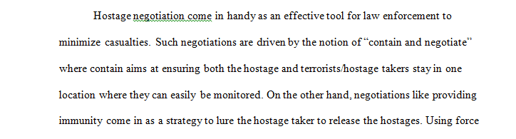 Negotiating with Terrorists in Hostage Crises