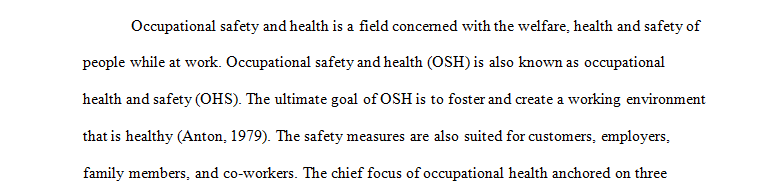 OCCUPATIONAL SAFETY AND HEALTH STANDARDS