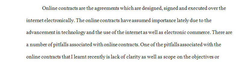 Online contracts 