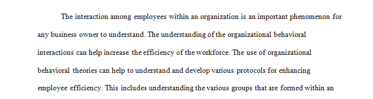 Organizational Behavioral Theories 