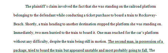 Palsgraf v. Long Island Railroad 