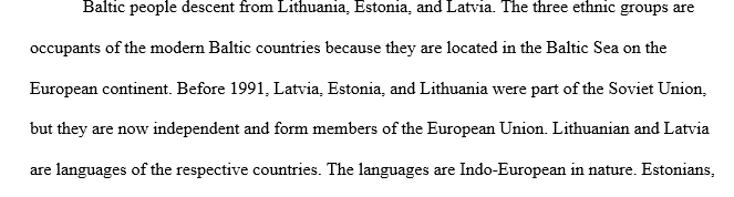 People of Baltic and Brazilian Heritage