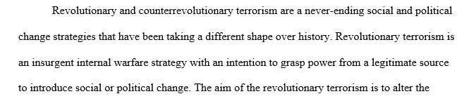 Revolutionary and counter revolutionary terrorism 