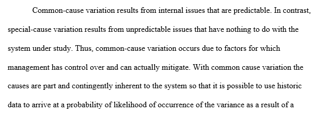 Special-cause variation and common-cause variation