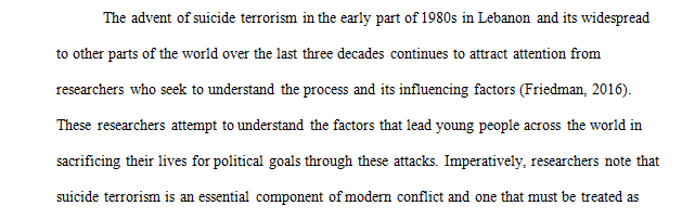 The Strategic Logic of Terrorism