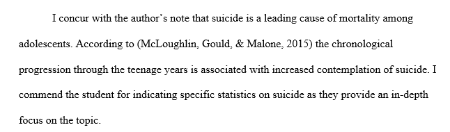 Suicides among adolescents 
