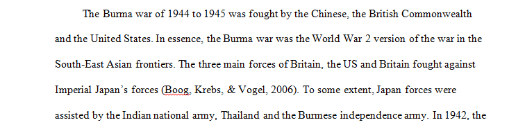 THE BURMA WAR CAMPAIGN (1944-1945)