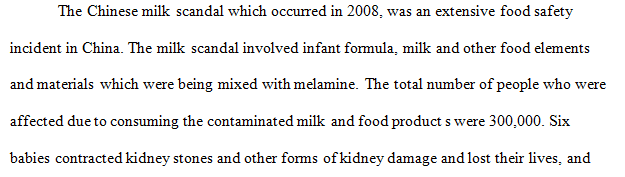 The Chinese milk scandals