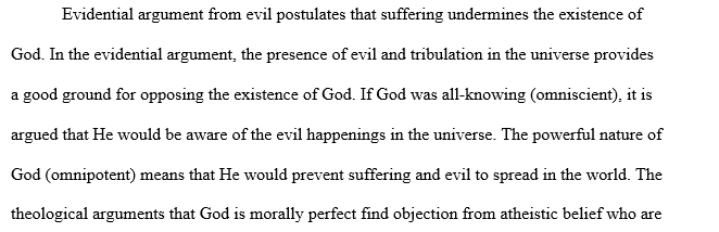 The Evidential Argument from Evil