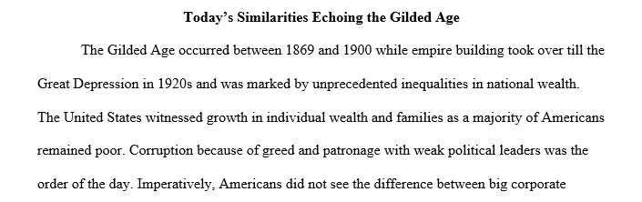 The Gilded Age and early empire building