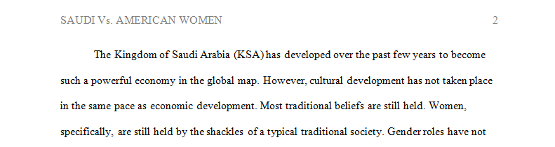 The difference between American women and Saudi women