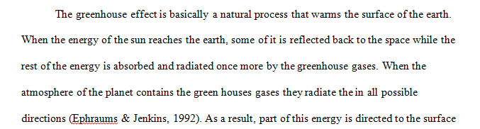 THE GREENHOUSE EFFECT AND GREENHOUSE GASES