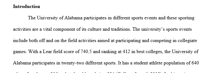 University of Alabama Top 3 Sports Events