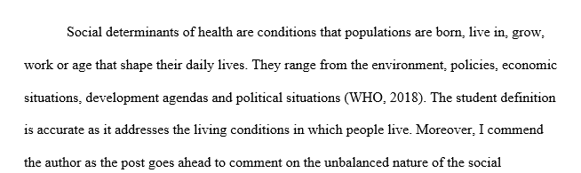 What are social determinants of health