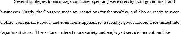 What strategies did industry employ to encourage consumer spending