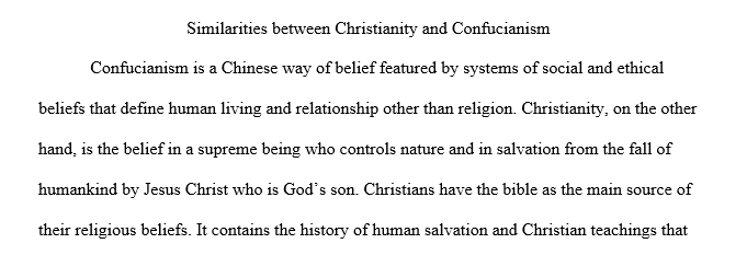 comparing Christianity and Confucianism