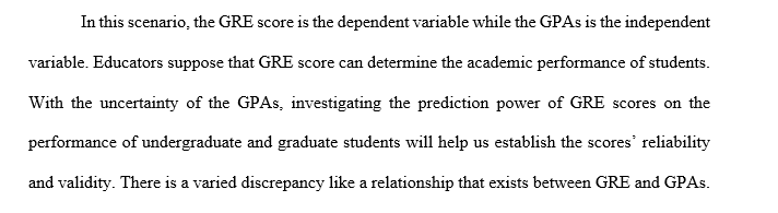 effect research question involving gender and GRE scores