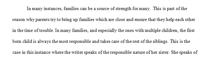 families can be a source of strength 