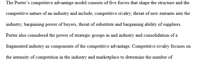 michael porters Competitive advantage