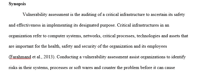 vulnerability analysis on a component of critical infrastructure