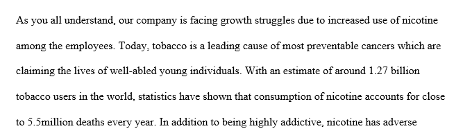 Adverse effects of nicotine on the body
