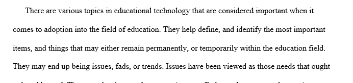 Analyze hot topics in educational technology