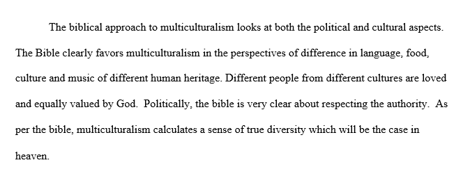 Biblical perspective on multiculturalism