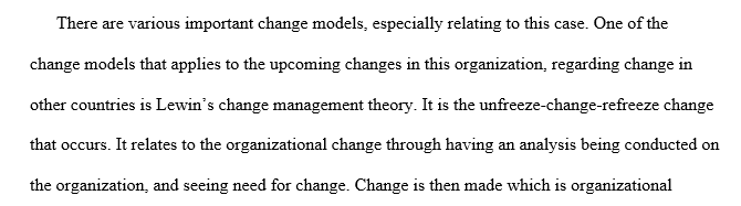 Change management and various change models