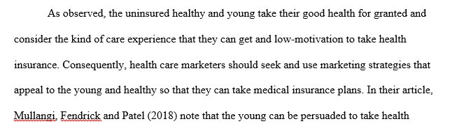 Concepts in Health Care Marketing