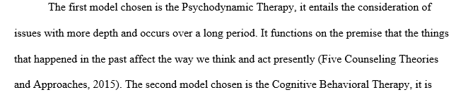 Counseling Theories and Models