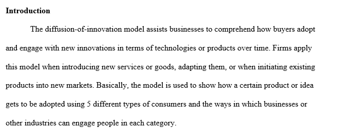 Diffusion of Innovation Model 