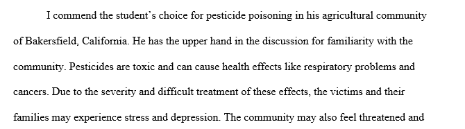 Discuss pesticide poisoning 