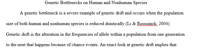 Effect of genetic bottlenecks