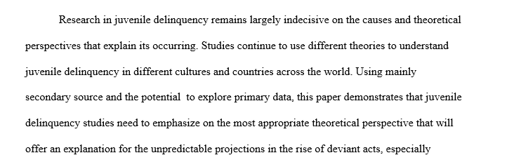 Juvenile Delinquency