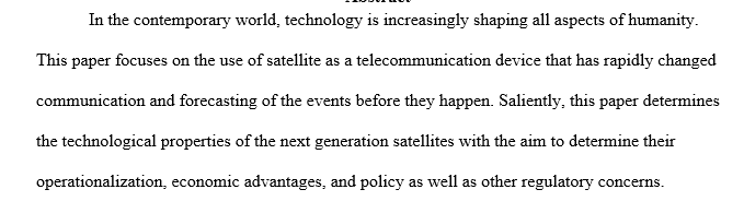 Next Generation Satellites