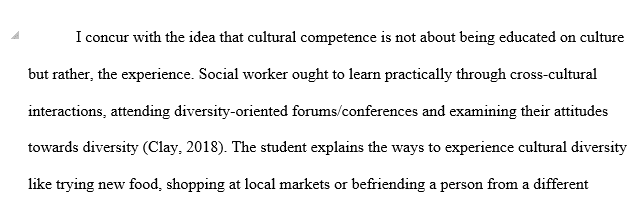 Practicing cultural competence
