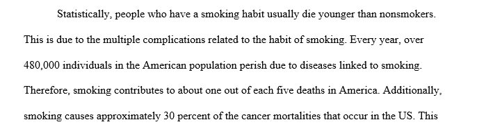 Smoking-Habit as a Health-Risk 