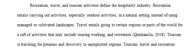 Trends in Recreation, Travel and Tourism