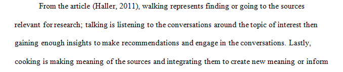 describe what walking, talking, and cooking represent,