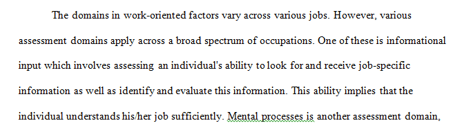 APPROACHES FOR WORKPLACE ASSESSMENT