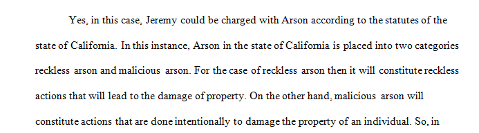 Arson in California State