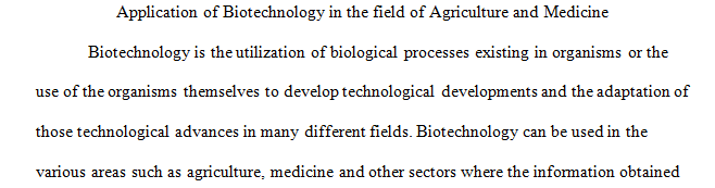 Biotechnology Applications