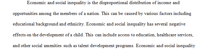 Inequality and Children’s Development