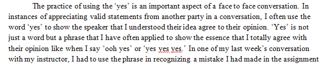 essay about yes