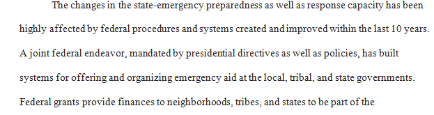 Federal Emergency Planning Mandates