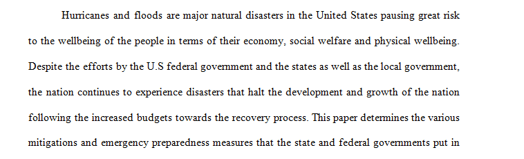Disaster Management Research Hypothesis Statement