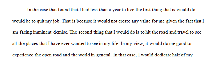 essay about living