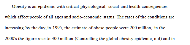 Obesity as a Global Health Concern