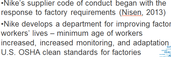 Summary of Supplier Code of Conduct