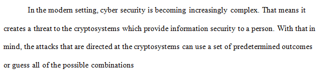 types of attack on cryptosystems